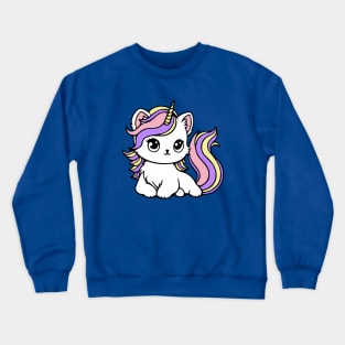 Unicorn Kitty Cat Crewneck Sweatshirt